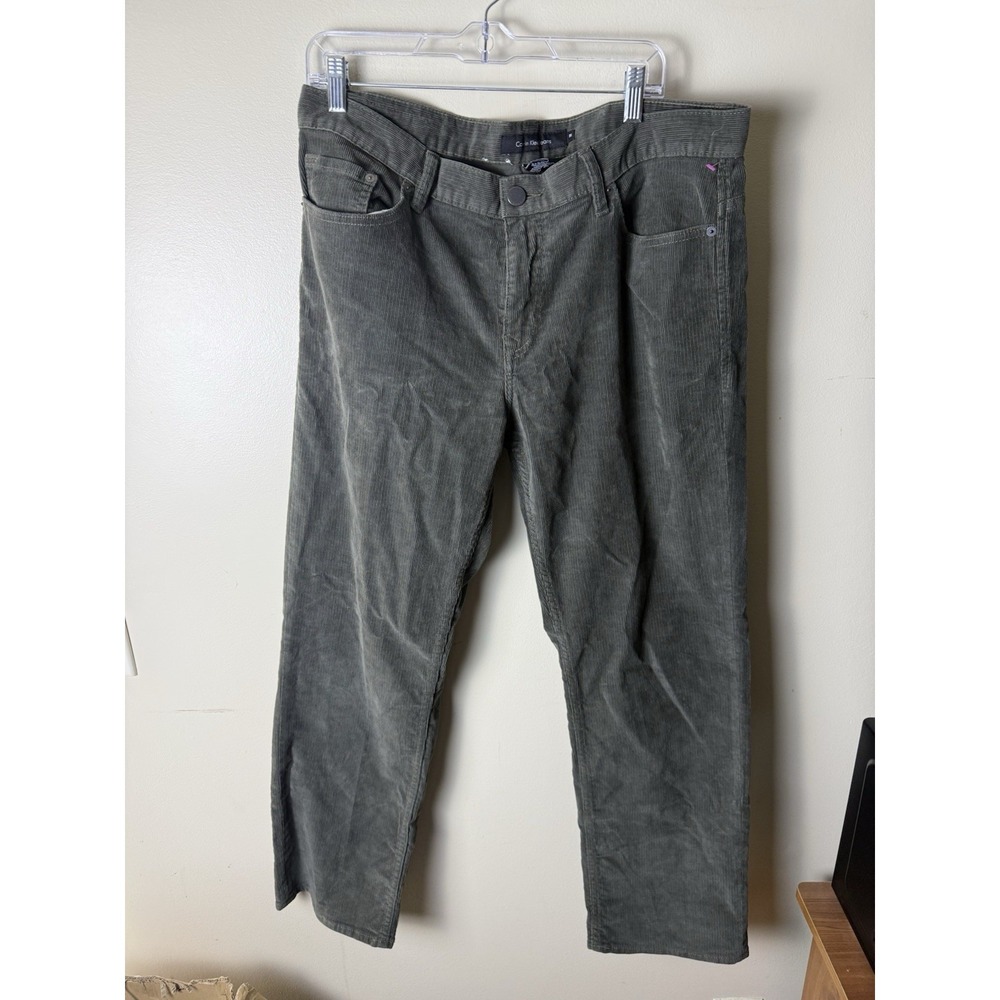 Vintage Calvin Klein Jeans Cotton Corduroy Straight Leg 5 Pocket Mens 36 Gray